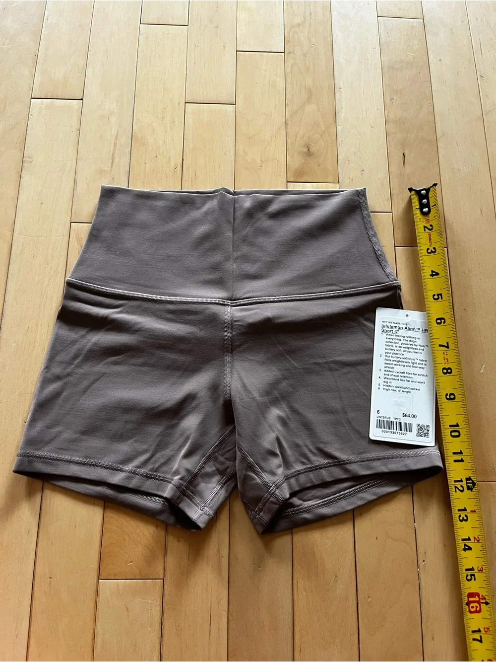 lululemon athletica High-Rise Align 4” Bike Shorts - Taupe - Picture 2 of 4
